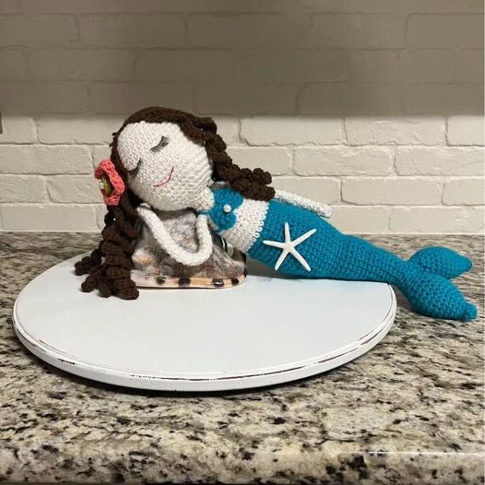 Large 21.5” Handmade Crochet Mermaid Doll - Brand New and LN crochet critters bo